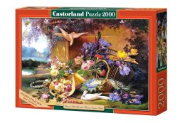 Puzzle 2000 Kopia eleganckiej martwej natury z kwiatami Eugene Bidau C-200276-2