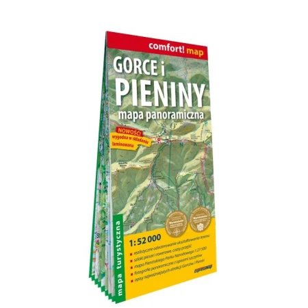 Gorce i Pieniny mapa panoramiczna turystyczna...