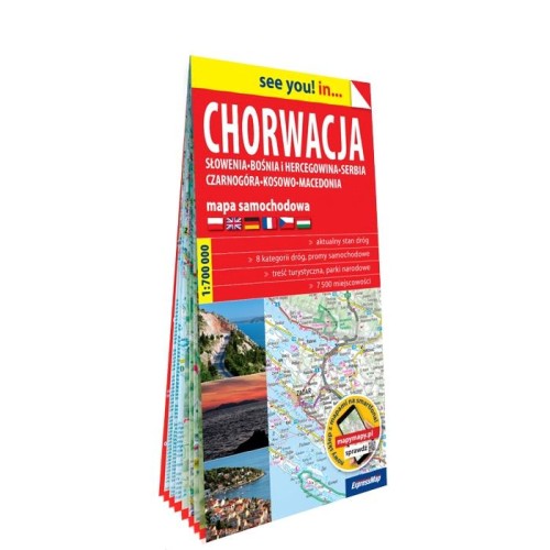 Przejdź do produktu CHORWACJA MAPA SAMOCHODOWA 1:650 000 PAPIER 2019