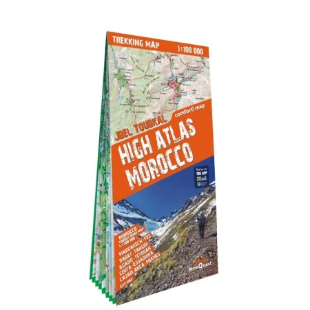 High Atlas Morocco trekking map 1:100 000...