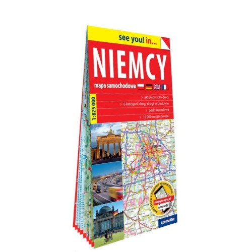 Przejdź do produktu NIEMCY MAPA SAMOCHODOWA 1:750 000 PAPIER 2023
