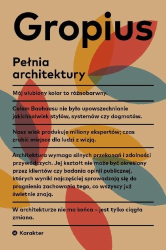 Przejdź do produktu PEŁNIA ARCHITEKTURY WYD. 2, WALTER GROPIUS