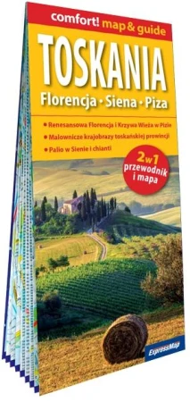 Toskania Florencja Siena Piza laminowany...