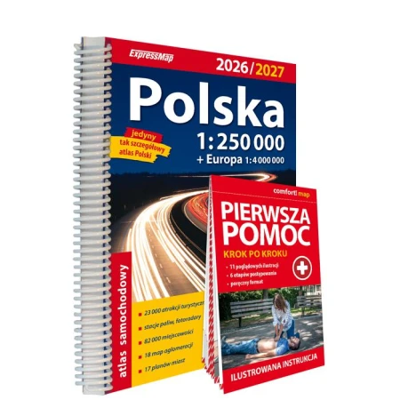 Polska Atlas Samochodowy 1:250 000 + Pierwsza...