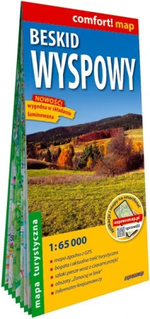 Beskid Wyspowy laminowana mapa turystyczna...