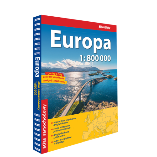 Przejdź do produktu EUROPA ATLAS SAMOCHODOWY 1:800 000  2026/2027