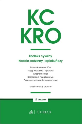 Przejdź do produktu KC. KRO. KODEKS CYWILNY. KODEKS RODZINNY I...