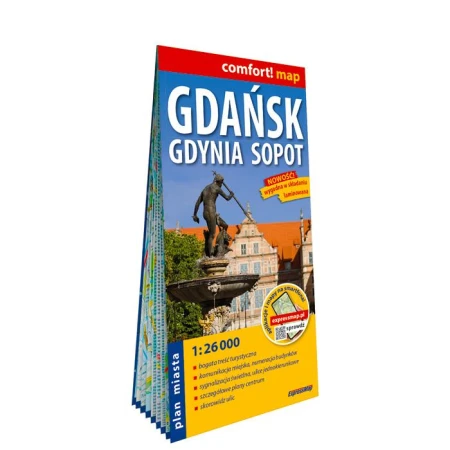 Gdańsk Gdynia Sopot plan Trójmiasta 1:26 000...