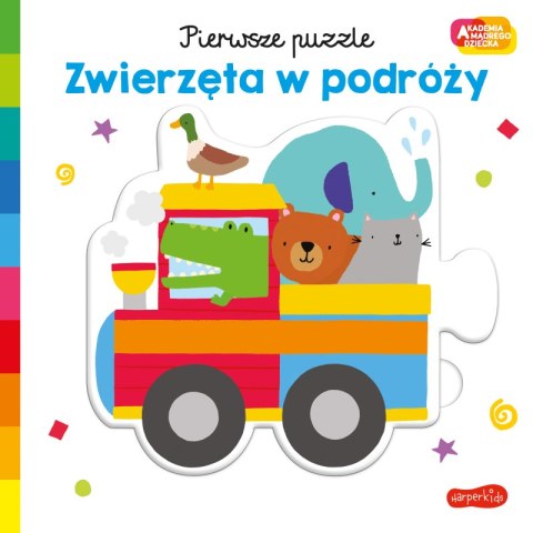 Zwierzęta w podróży. Akademia mądrego dziecka. Pierwsze puzzle