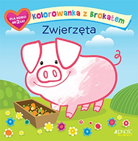 Kolorowanka z brokatem zwierzęta