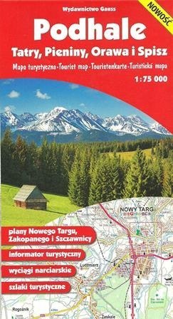 Podhale. Tatry, Pieniny, Orawa i Spisz. Mapa turystyczna 1:75 000 wyd. 2
