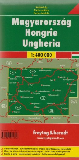 Węgry mapa 1:400 000
