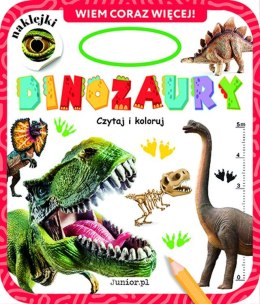 Dinozaury. Czytaj i koloruj. Wiem coraz więcej!