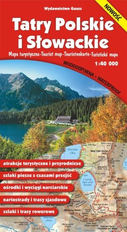 Tatry Polskie i Słowackie. Mapa 1:40 000 wyd. foliowane, wyd. 4