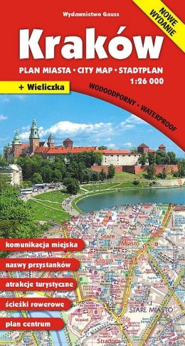 Kraków. Plan miasta 1:26000 wodoodporny wyd. 18