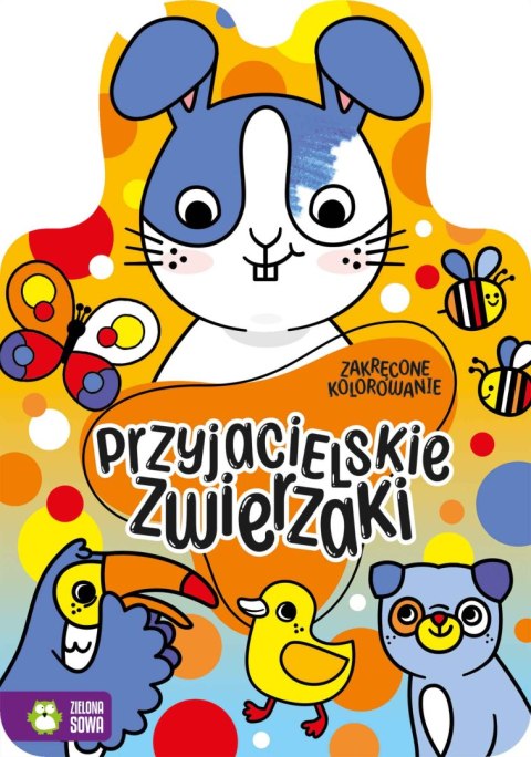 Przyjacielskie zwierzaki. Zakręcone kolorowanie