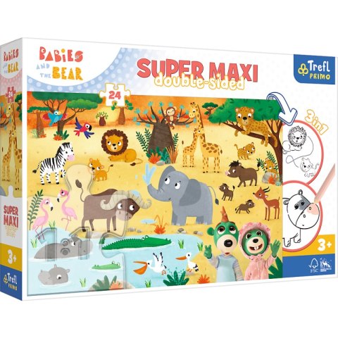 Puzzle 24 SUPER MAXI Bobaski na safari 41009