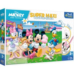 Puzzle 24 SUPER MAXI Mickey w wesołym miasteczku 41005