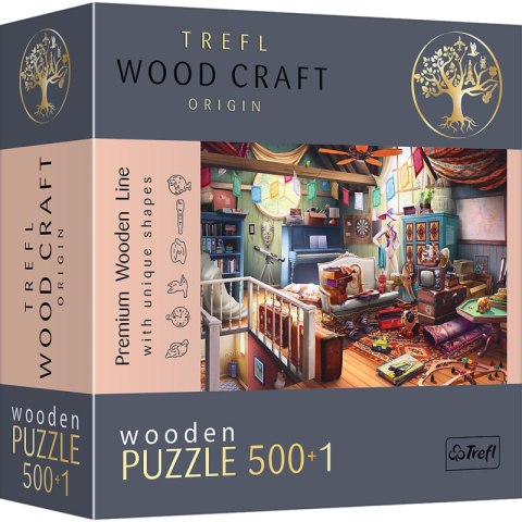 Puzzle 500+1 drewniane Skarby na strychu 20179