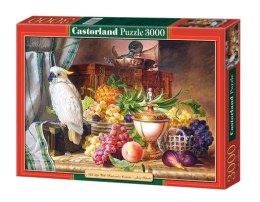 Puzzle 3000 Kopia martwej natury z owocami i kakadu, Josef Schuster C-300143-2