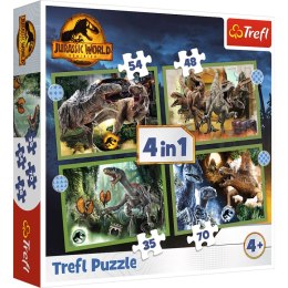 Puzzle 4w1 (35,48,64,70) Groźne dinozaury Jurassic World 34607