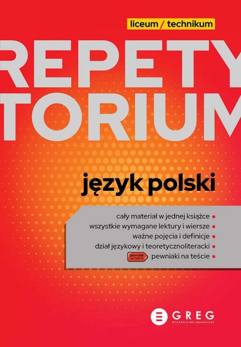 Język polski. Repetytorium liceum/technikum 2023