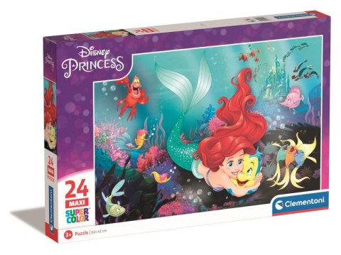 Puzzle 24 maxi super kolor Disney princess little mermaid 24243