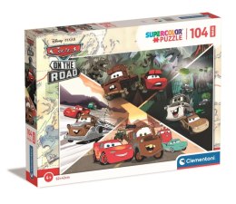 Puzzle 104 maxi super color Disney cars on the road 23774