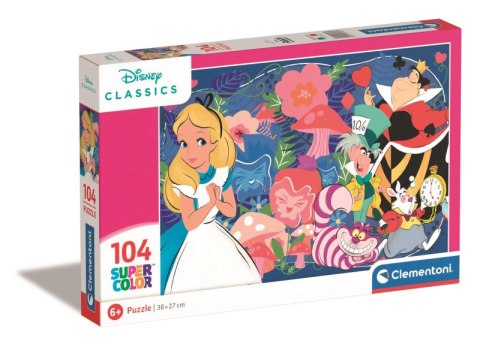 Puzzle 104 super kolor Disney classics Alice 25748