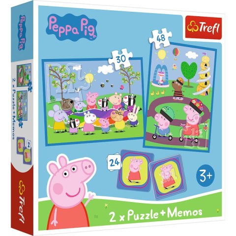 Puzzle 2w1 + memos Radosne chwile ze Świnką Peppą 93331