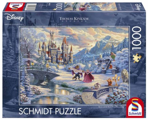 Puzzle 1000 PQ T. KINKADE Piękna i Bestia zima