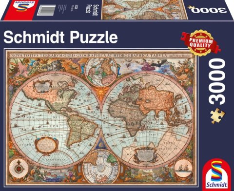 Puzzle 1000 PQ Starożytna mapa świata