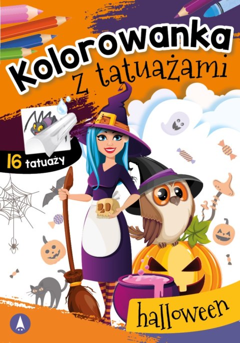 Halloween. Kolorowanka z tatuażami