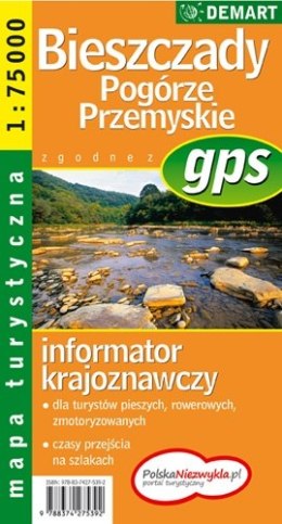Bieszczady i Pogórze Przemyskie mapa turystyczna plastik 1:75 000