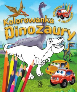 Dinozaury. Kolorowanka. Samochodzik Franek