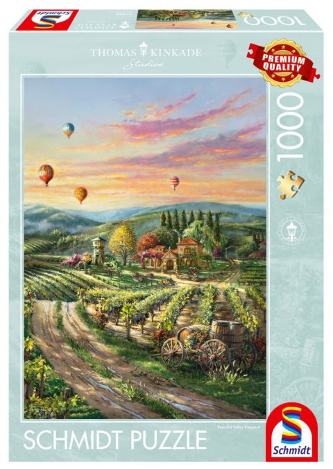 Puzzle 1000 PQ T. KINKADE Winnica w dolinie