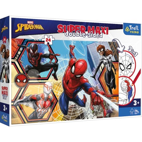 Puzzle 24 SUPER MAXI Spiderman wyrusza do akcji 41006