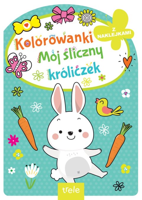 Mój śliczny króliczek. Kolorowanka z wykrojnikiem