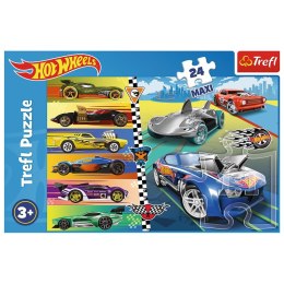 Puzzle 24 maxi Szybkie samochody hot wheels 14362