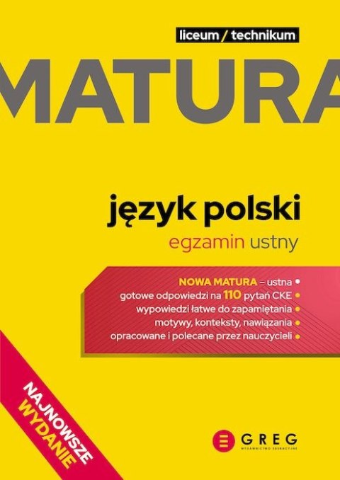 Język polski. Matura. Egzamin ustny. Repetytorium maturalne