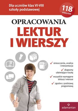 Opracowania lektur i wierszy dla uczniów klas VI-VIII szkoły podstawowej wyd. 2022