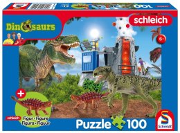 Puzzle 100 Schleich Dinozaury + figurka 112297
