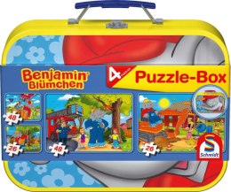 Puzzle 2 x 26 + 2 x 48 w walizce Słoń Benjamin 103008