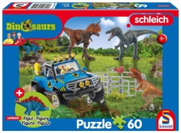 Puzzle 60 SCHLEICH Dinozaury + figurka 112296