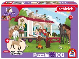 Puzzle 100 Schleich Klub jeździecki + figurka 112298