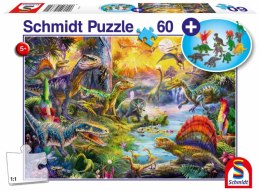 Puzzle 60 Dinozaury + zestaw figurek 109398