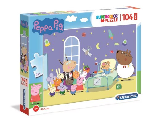 Puzzle 104 maxi super color Świnka Peppa 23735