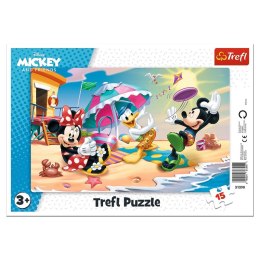 Puzzle 15 ramkowe Zabawy na plaży Disney 31390