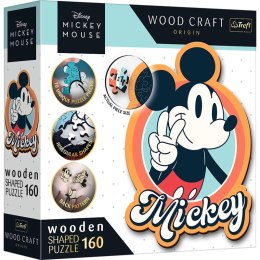 Puzzle 160 drewniane konturowe Retro Myszka Mickey 20191