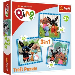 Puzzle 3w1 (20,36,50) Zabawy z przyjaciółmi Bing 34851